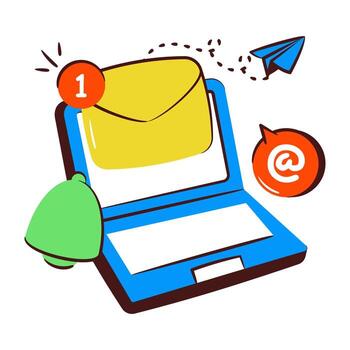 A unique design icon of incoming mail vector