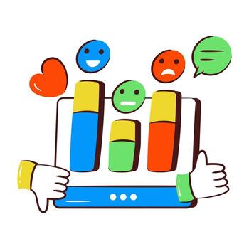 A unique design icon of feedback analytics vector