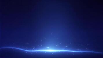 Sombrio azul brilhando fundo com horizonte luz efeito. video