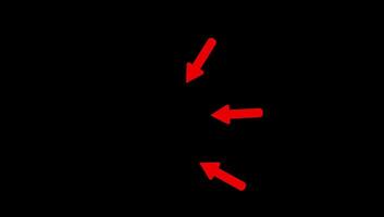 pil visar poäng något hand dragen 3 animerad pilens pekande rätt ikon, symbol av pil med svart bakgrund, sömlös slinga stock antal fot video