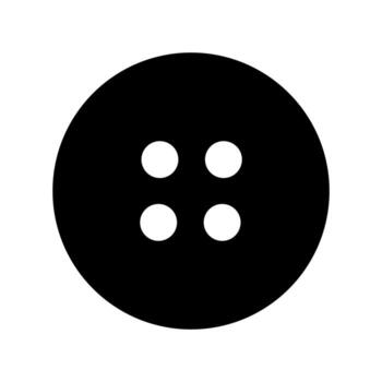 A simple, black circle with four white dots arranged in a square pattern vector