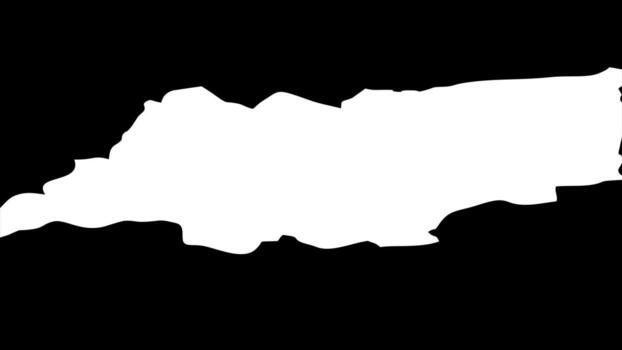 blanco Rasgado papel agujero en un negro antecedentes. resumen papel cortar marco con ondulado, Rasgado bordes andscape o río silueta.l vector