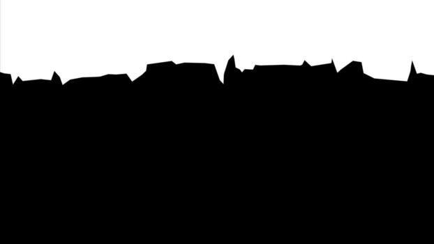 Black paper cut effect with a torn top edge. Abstract background with jagged, ripped paper texture. Illustration with white copy space. vector