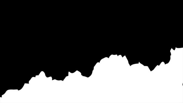 Black paper cut background with a jagged torn edge. Abstract template with white copy space in the bottom right corner. vector