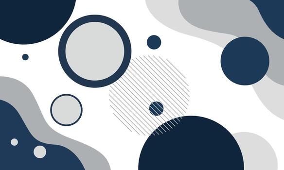 Abstract Geometric Background with Circles and Shapes. vector