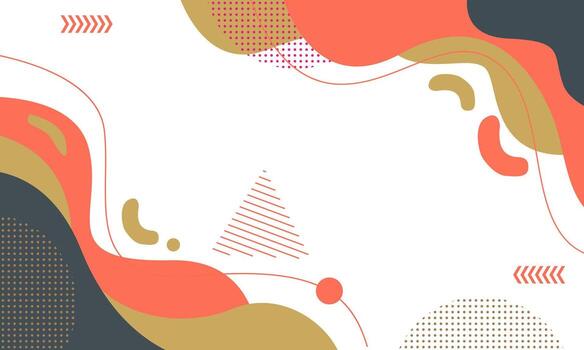 Abstract Fluid Background with Geometric Elements. vector