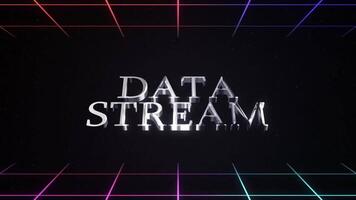 Daten Text Animation mit Gitter Hintergrund video