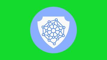 vita privata bolla Rete animazione mostrando collegato nodi circondato di un' traslucido scudo bolla. ideale per sicurezza informatica, dati protezione, e vita privata strato immagini. video