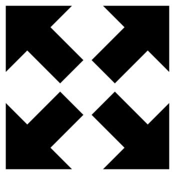 Crossed arrow icon Direction symbol Movement pointer vector