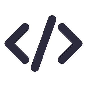 codificación icono firmar codificación sencillo plano vector