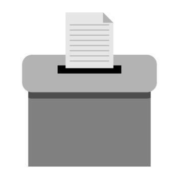 Box for inserting paper or inserting work results or choices vector