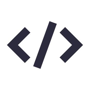 codificación icono programación firmar línea icono valores ilustración. vector