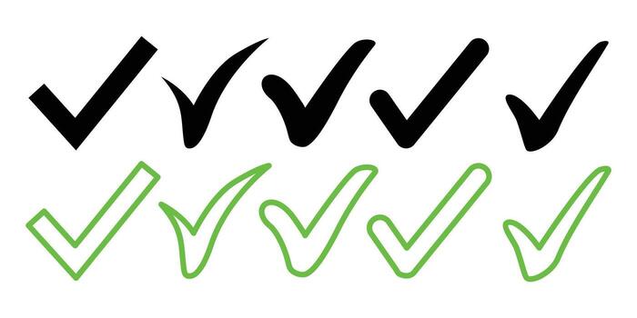 check mark icon collection vector