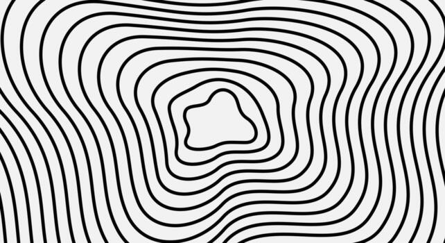Black and white abstract contour line pattern background vector