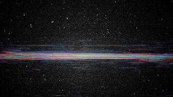 VHS No Signal Glitch Screen, Retro Analog Distortion, Static Noise, and Scan Lines video