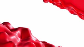 astratto inclinato rosso onda modello nel angoli con bianca sfondo video