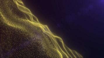 deslumbrante dourado onda padrões crio hipnotizante visuais dentro uma ciclo video