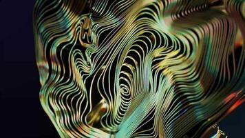 färgrik virvlande rader skapa fascinerande mönster i ett konstnärlig visa video