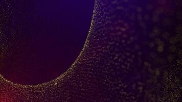 d'oro scintille danza nel un' vivace ciclo continuo, la creazione di un' ipnotizzante Schermo video