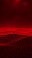 Dynamic shifting waves create a mesmerizing red landscape in loop animation video