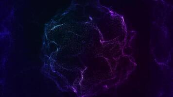 dynamisch Schleife von beschwingt kosmisch Partikel wirbelnd im das Leere video