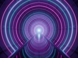 futurista néon túnel ciclo animação com brilhando luzes e cyberpunk vibe. perfeito para vj rotações, movimento gráficos, música visuais, e digital fundos. video