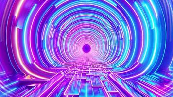 laser viga néon túnel brilhando dentro roxa e ciano, retro-futurista onda de vapor estética, infinito desatado ciclo para retro synthwave visuais video
