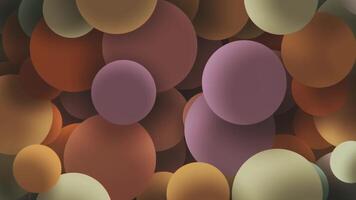 suavemente Moviente vistoso sombreado esferas antecedentes. esta calentar geométrico formas modelo resumen animación es lleno hd y un sin costura bucle. video