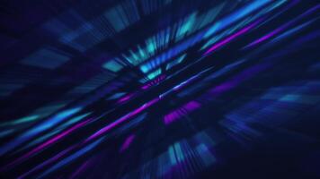 Neon technology background with glowing digital data lights moving across the frame. Full HD, looping abstract tech motion background animation. video