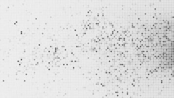 Blinking digital data dots technology background. Simple stylish grayscale tech animation. video