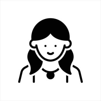 sólido icono juvenil vector