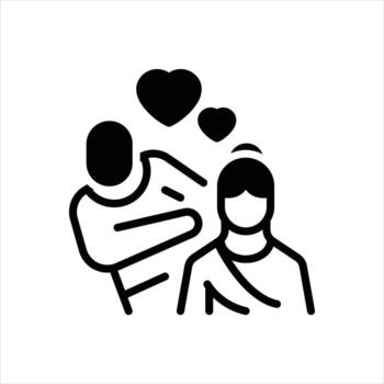 sólido relación icono vector