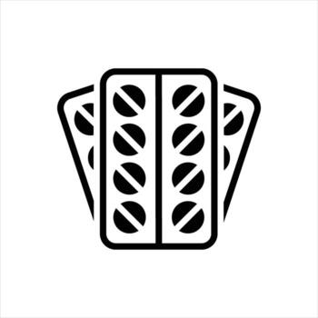 sólido icono el píldora vector