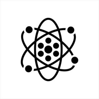 Solid icon atoms vector