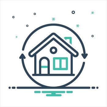 Mix icon redevelopment vector