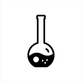 Solid icon flask vector