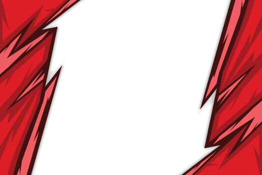 Abstract Red Lightning Frame Racing Style Background with Center Blank Space vector