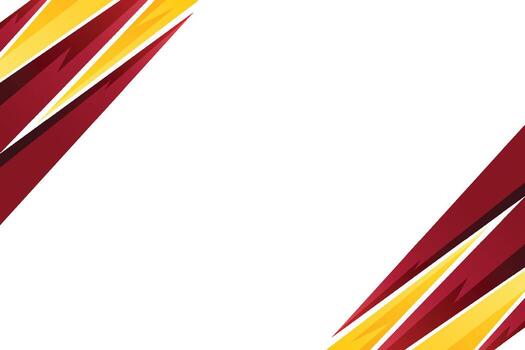 Abstract Yellow and Red Lightning Corner Frame Background with White Space vector