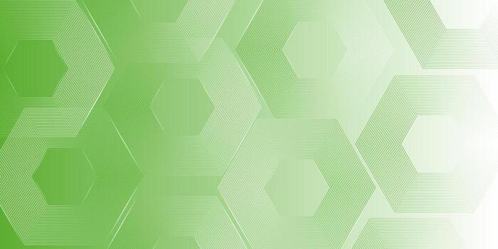 abstract hexagonal white and green background. Smooth hexagon line background, blurred pattern. Light pale texture. vector