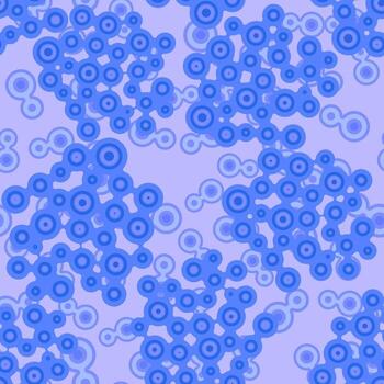 Meta ball Connect Dot Set. Blue Seamless Molecule chain. Circle Shapes. Abstract Geometric Dots. Morphing Blob for Pattern, Sticker, Badge, Poster, Web Design vector