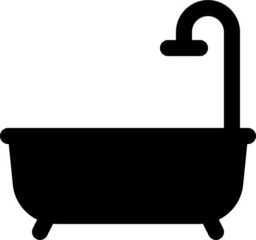 bathtub solid icon vector