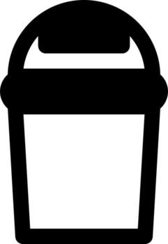 basura sólido línea icono vector