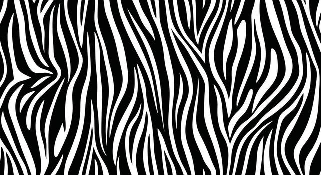 Abstract black and white zebra stripes pattern design for apparel and home decor applications vector