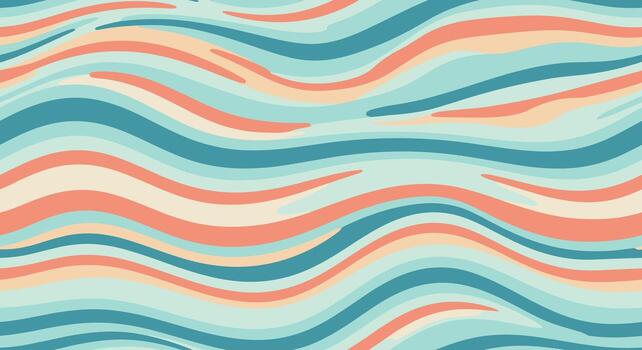 A serene abstract pattern of wavy lines in soothing pastel colors evoking calmness and flow vector