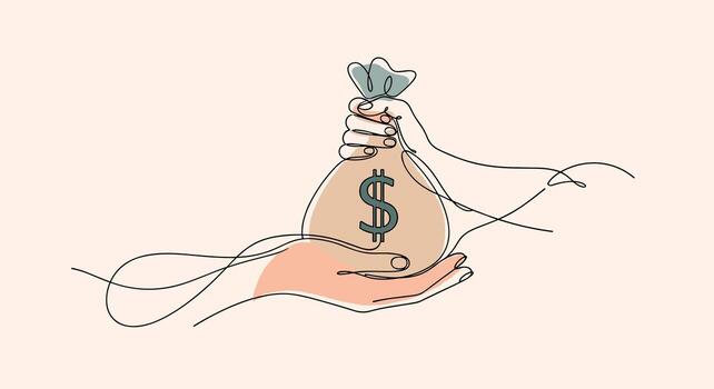 Understanding the importance of financial security and building wealth for a better future. vector