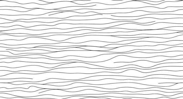 Dynamic black wave pattern on white background creates modern, abstract design elements vector