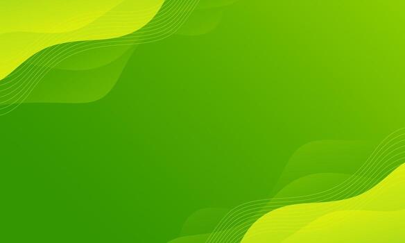 Abstract green gradient fluid wave background vector