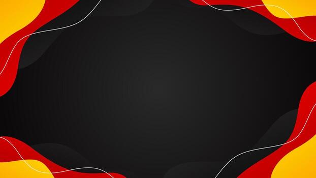Abstract black, red, and yellow fluid wave background. Modern dynamic wallpaper. Template banner background for sales, business, ads, events, websites, pages, and more vector
