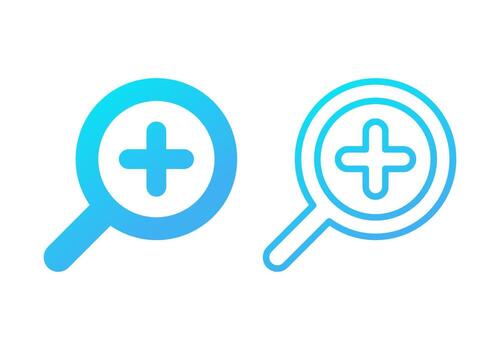 degradado azul enfocar en plano de colores ilustración para aumento y buscar interfaz concepto vector