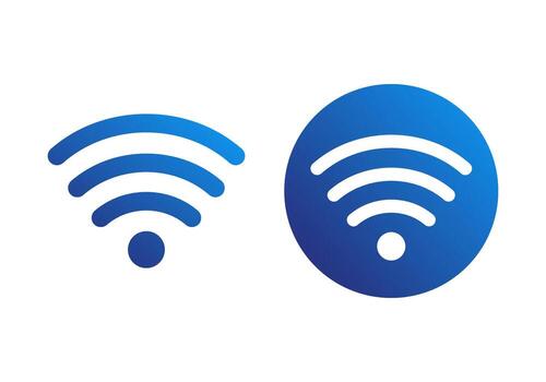 degradado azul Wifi plano de colores ilustración para Internet conexión y red concepto vector